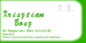 krisztian bosz business card